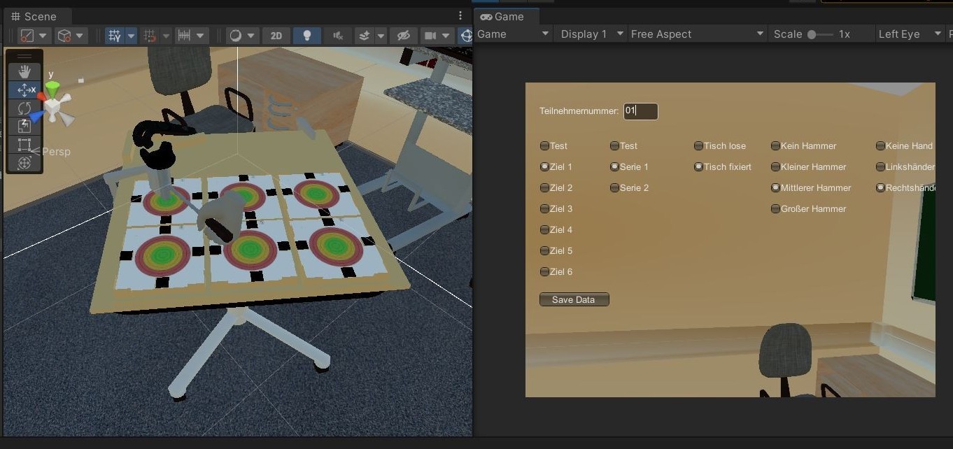 Virtual environment for hip replacement simulation